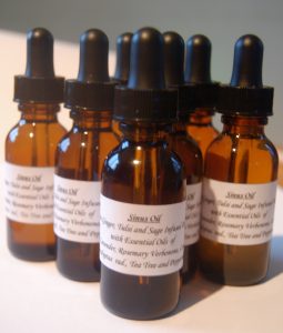 a photo of sinus oil made by Hedda Brorstrom