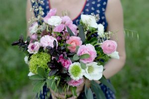 Annual spring flower bouquet